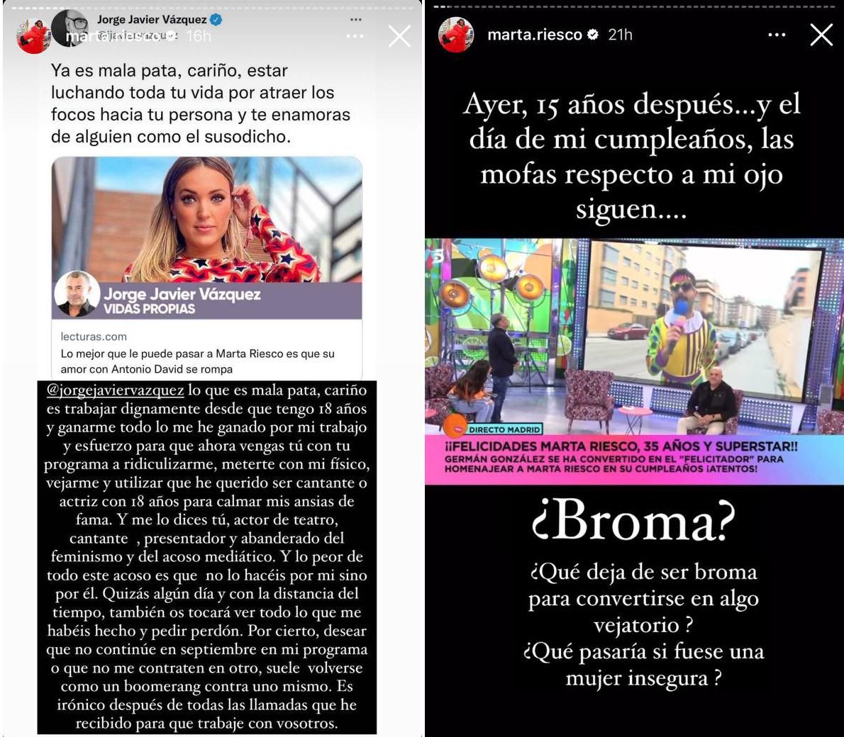 Otros mensajes de Marta Riesco en Instagram