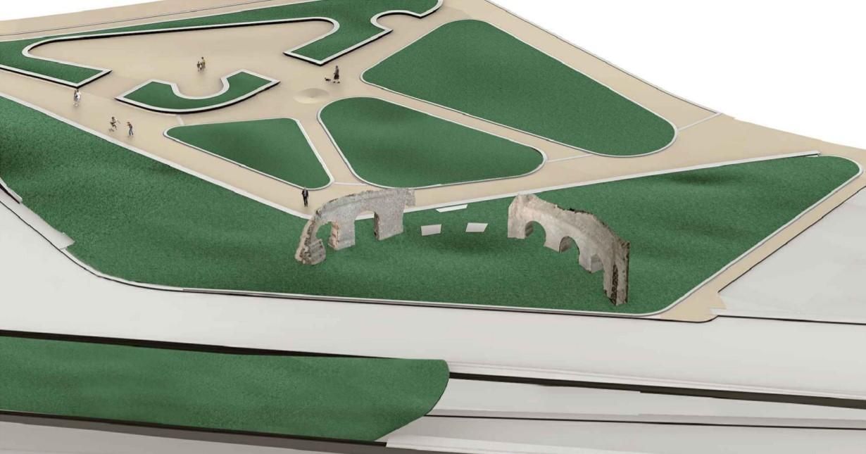 Recreación de los restos del Cuartel de San Gil