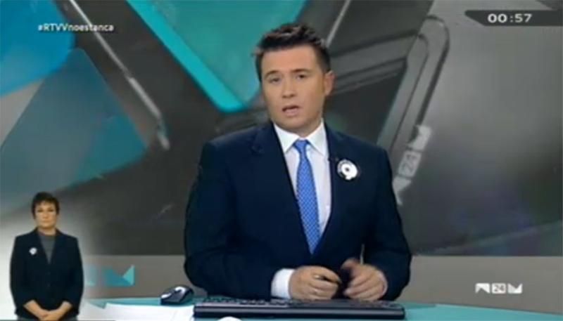 Frederic Ferri en el informativo de media noche de Canal 9