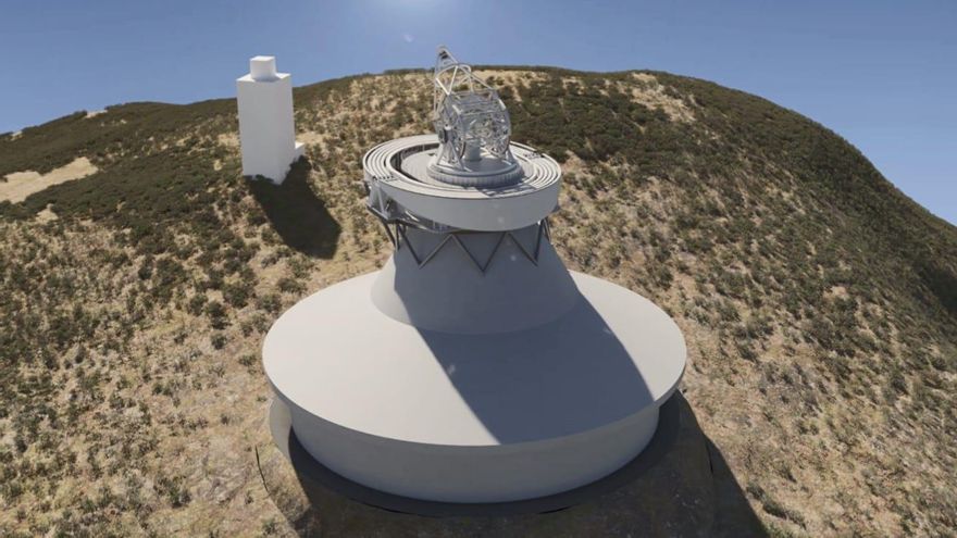 Recreación del Telescopio Solar Europeo (EST).