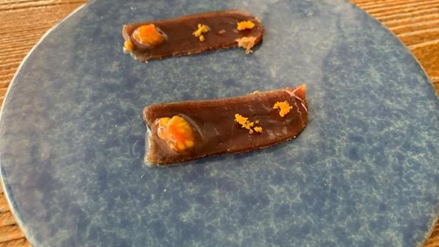 Mojama de atún con flor de Sechuán