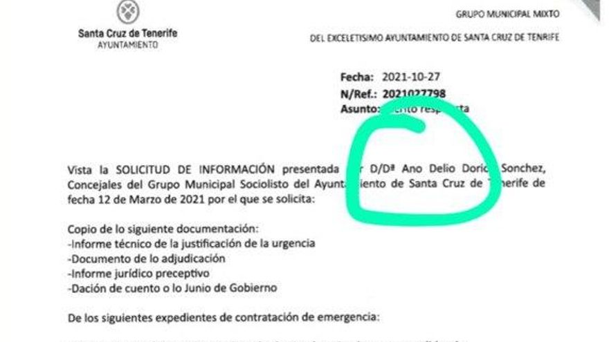 Otro de los escritos firmado por Evelyn Alonso