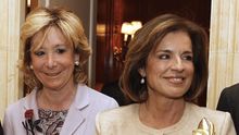 La presidenta del PP madrileño, Esperanza Aguirre, y la alcaldesa, Ana Botella. / Efe