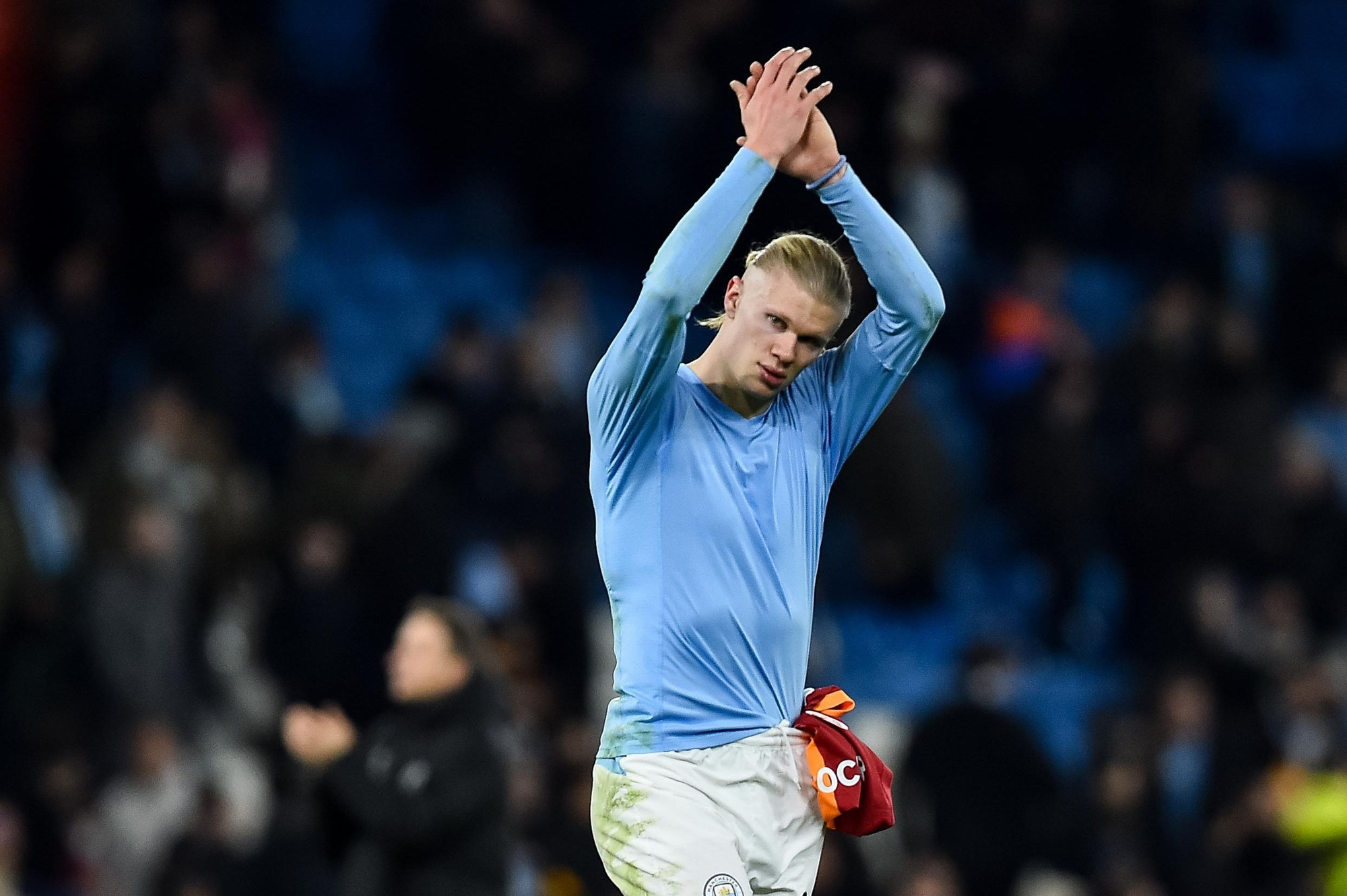 Erling Haaland, delantero del Machester City, rival del Real Madrid en los octavos de final de la Champions League