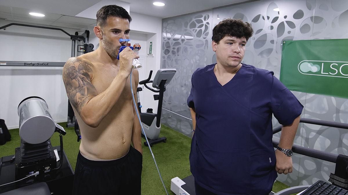 Los jugadores del Córdoba CF se someten a pruebas de fuerza en la clínica Ergodinámica