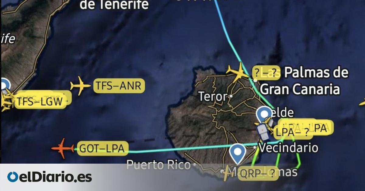 El fuerte viento deja las primeras consecuencias en los aeropuertos canarios