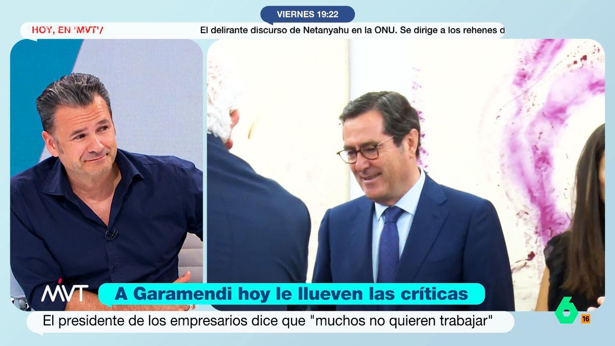El mensaje de Iñaki López a Garamendi por su polémica comparación entre los trabajadores y Carlos Alcaraz