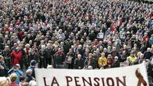 Manifestación de pensionistas en Bilbao.