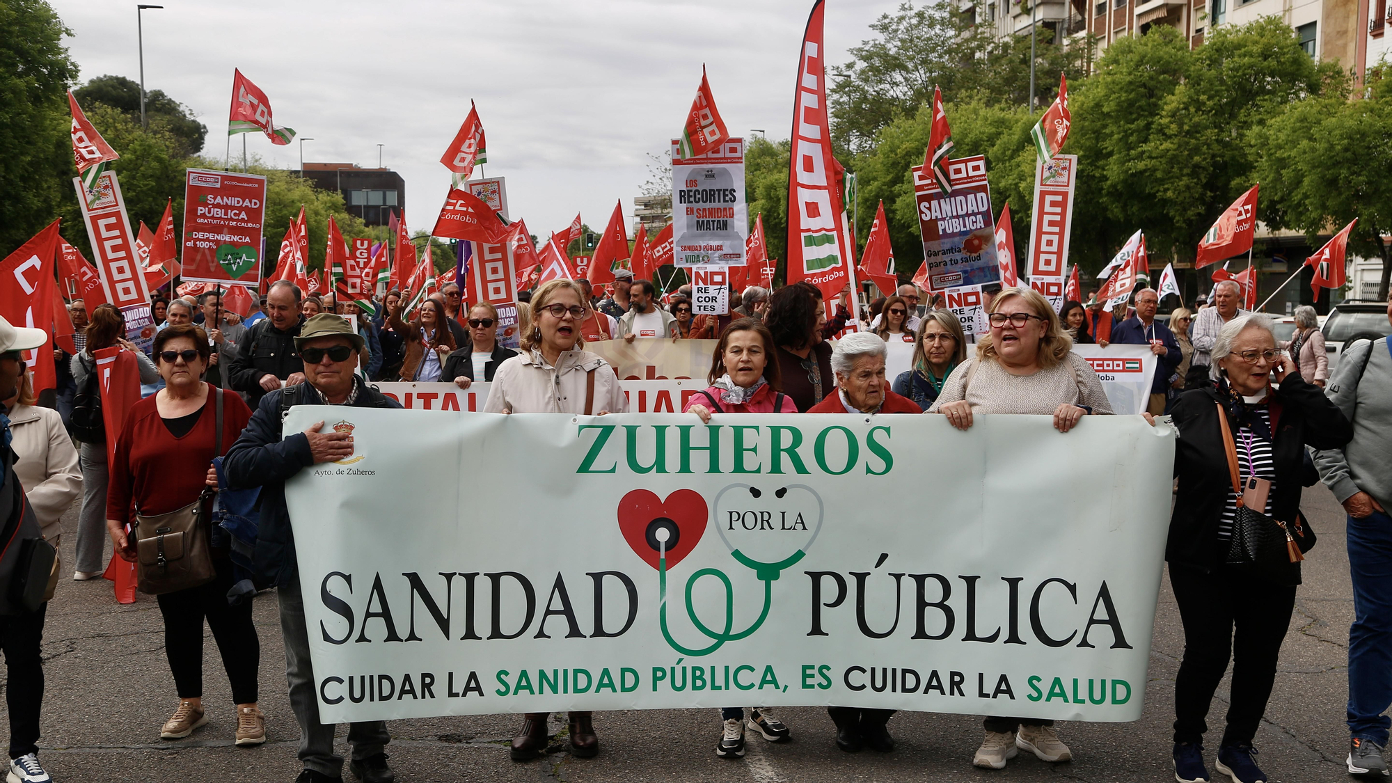Manifestación de las Mareas Blancas por la sanidad pública