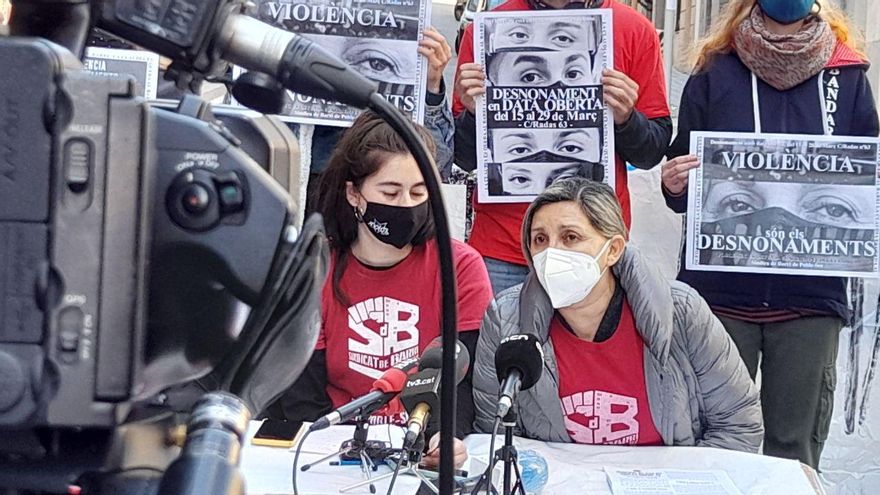 Claudia, durante el acto reivindicativo de este lunes en Barcelona