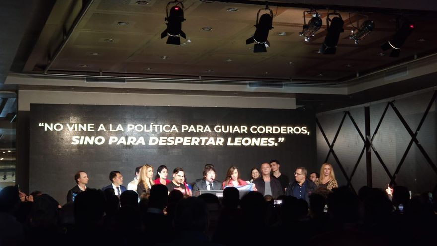 Euforia en el búnker de Milei, que soñaba con el 7% y llegó casi al doble