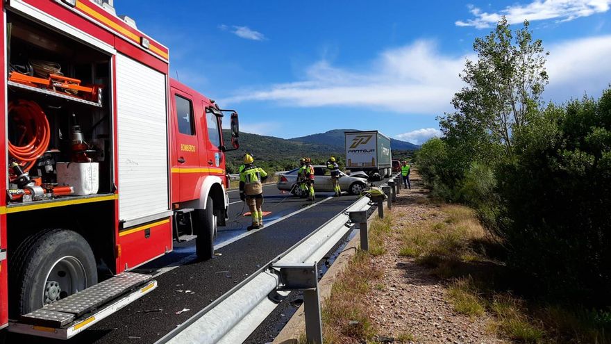 Una fuerte granizada causa cuatro accidentes con varios heridos en la A-66, en la provincia de Cáceres