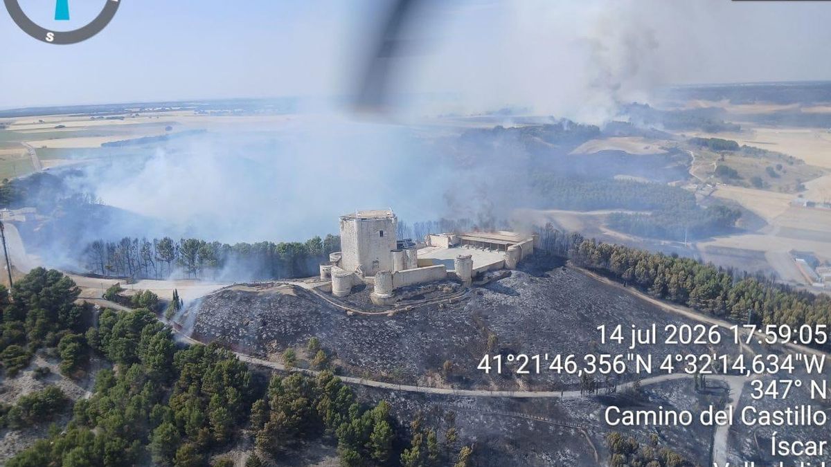 Imagen del incendio de Íscar.