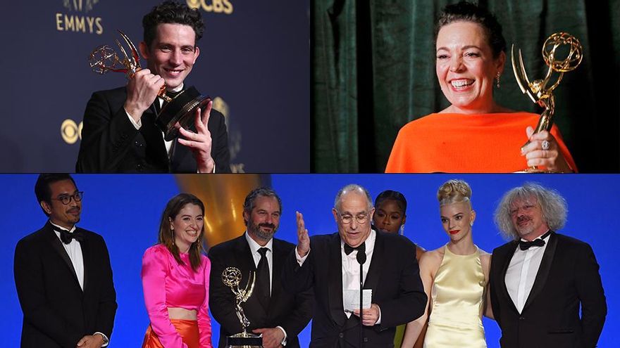 Los Premios Emmy 2021 coronan a Netflix con el gran triunfo de 'The Crown' y el 'jaque mate' de 'Gambito de dama'