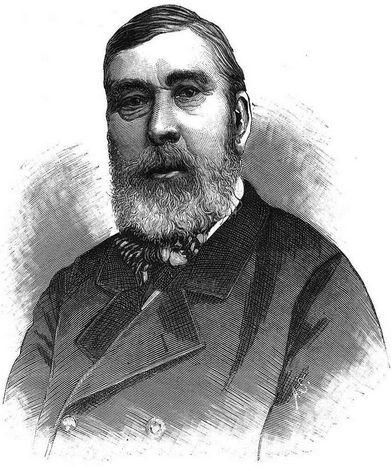 Retrato grabado del fotógrafo Jean Laurent, publicado en la revista española La Ilustración Nacional en 1887