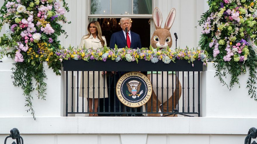 Los Trump celebran la Pascua con las banderas a media asta por la muerte del papa