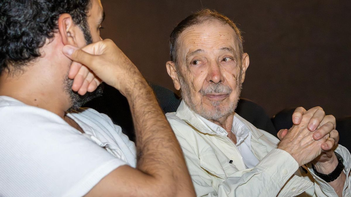 José Luis Alcaine durante la entrevista en los cines Paz de Madrid