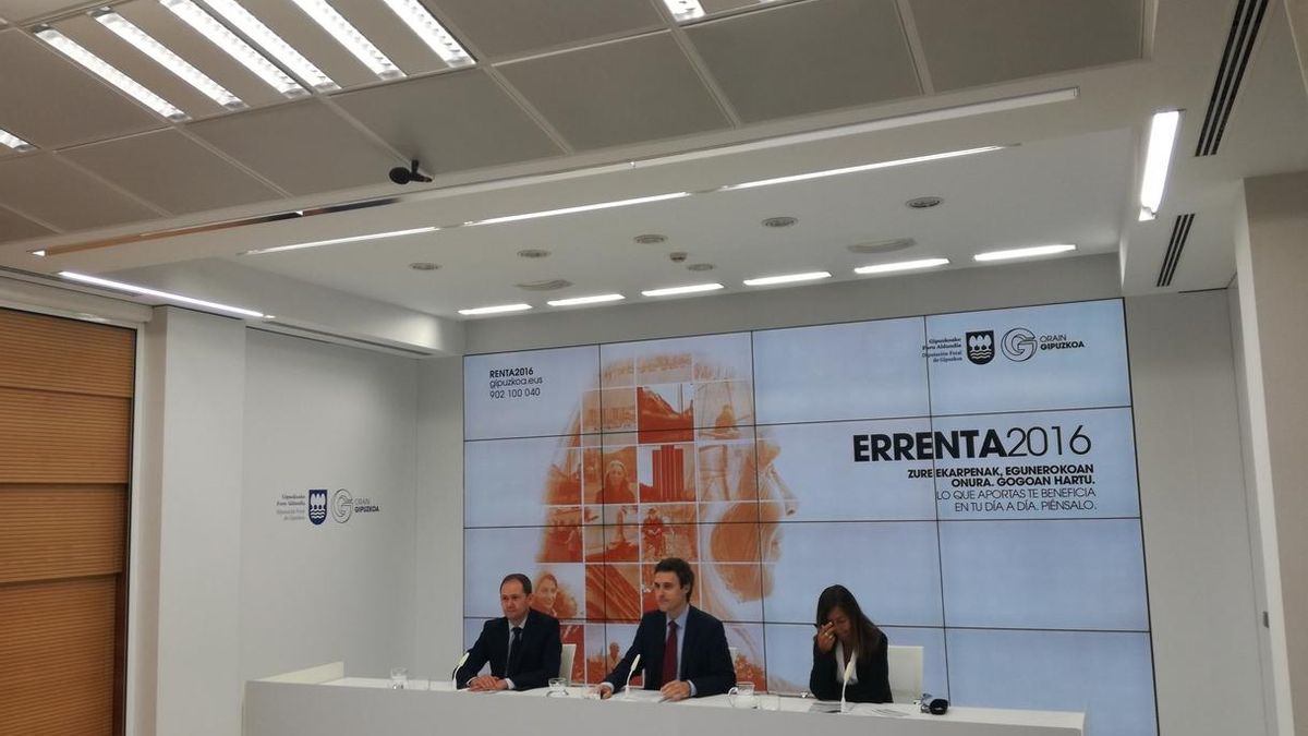 Gipuzkoa ingresa 217 millones en la campaña de Renta 2016 y devuelve 269, con una mejora de 24 millones respecto a 2015