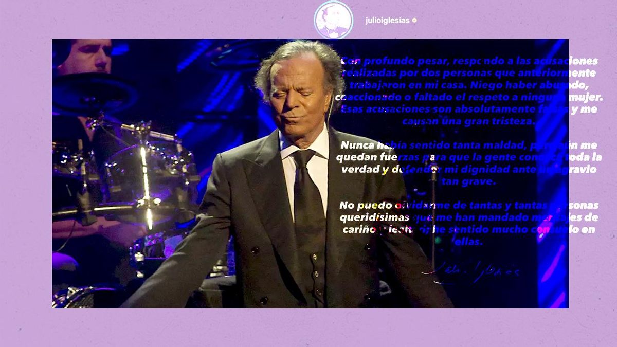 La respuesta de Julio Iglesias y su entorno frente a las acusaciones: de "la relación consentida" a negarlo todo
