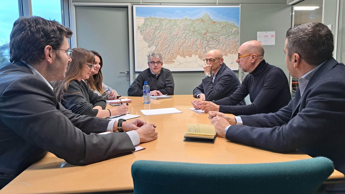 Un momento de la reunión mantenida entre representantes del Principado y Aepa.