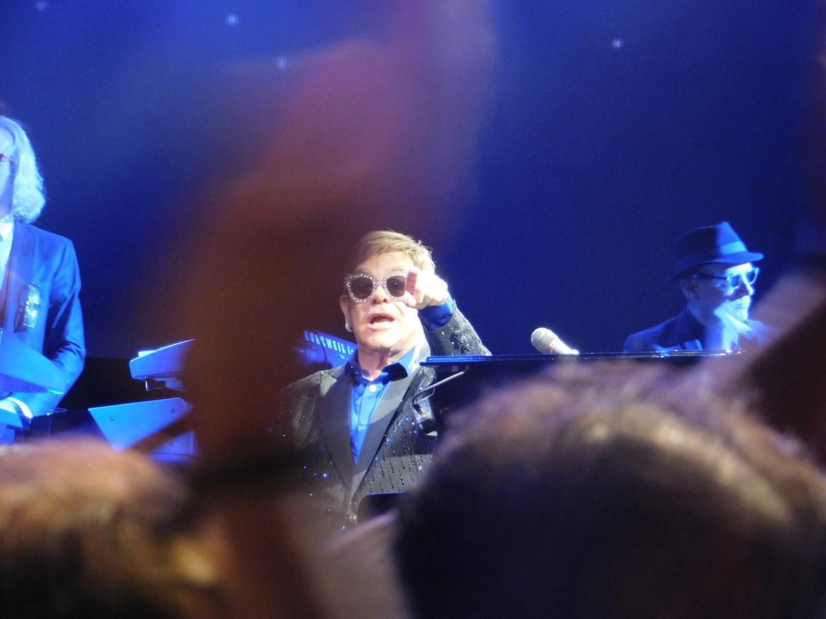El artista británico Elton John en su concierto de Gran Canaria.
