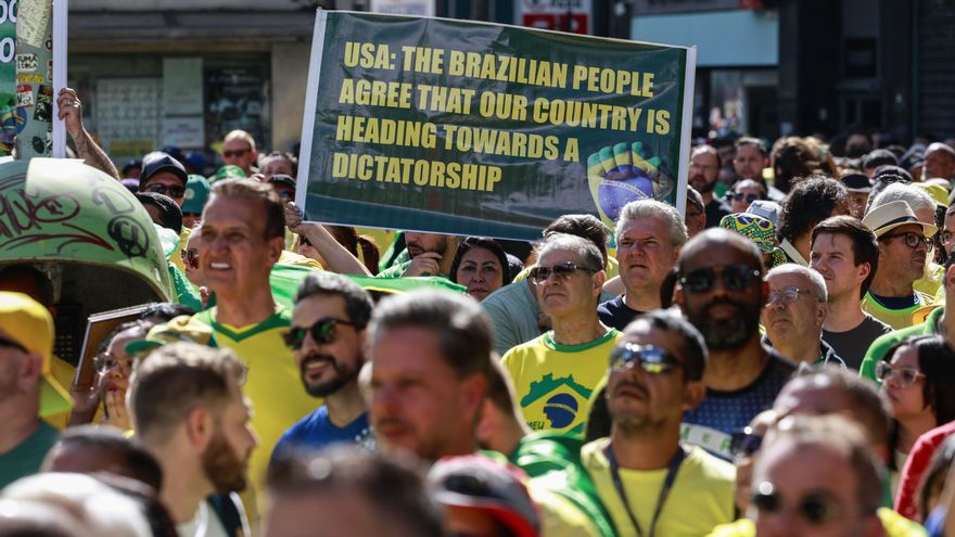 Actos a favor de Bolsonaro atacan a Lula y al Poder Judicial en medio de elogios a Trump