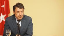 Ignacio González, durante una rueda de prensa en la sede del Gobierno de la Comunidad de Madrid.