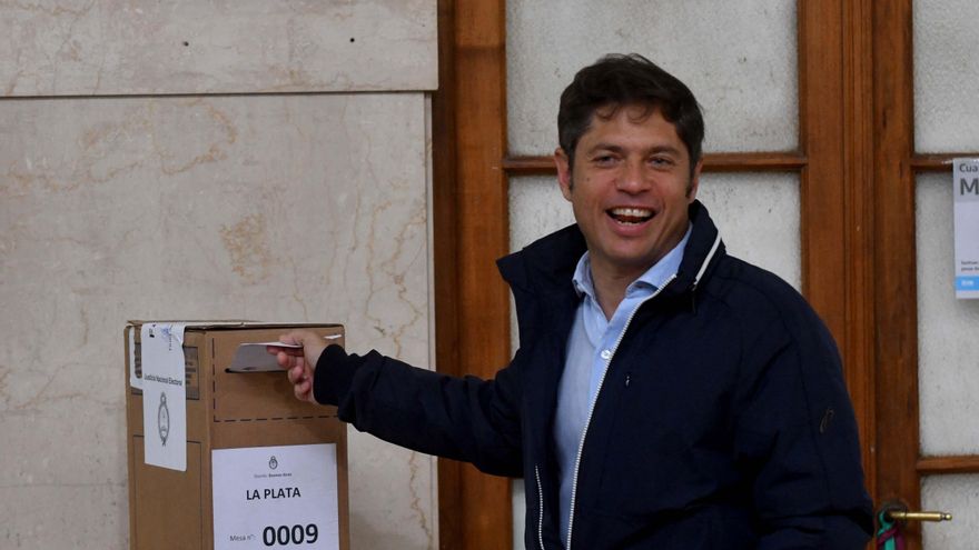 Votó Axel Kicillof, gobernador de la provincia de Buenos Aires: "Hay que votar con amor y felicidad, más allá de los mensajes de odio"