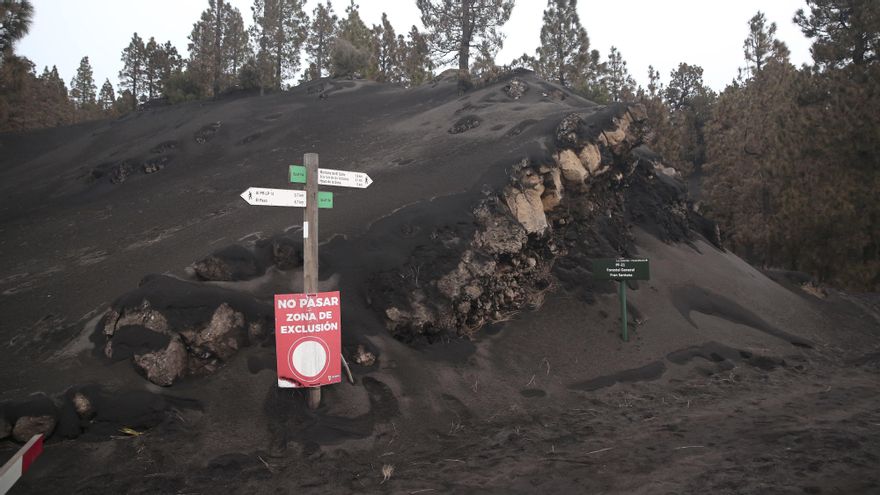 Zona de exclusión en La Palma. (ALEJANDRO RAMOS)
