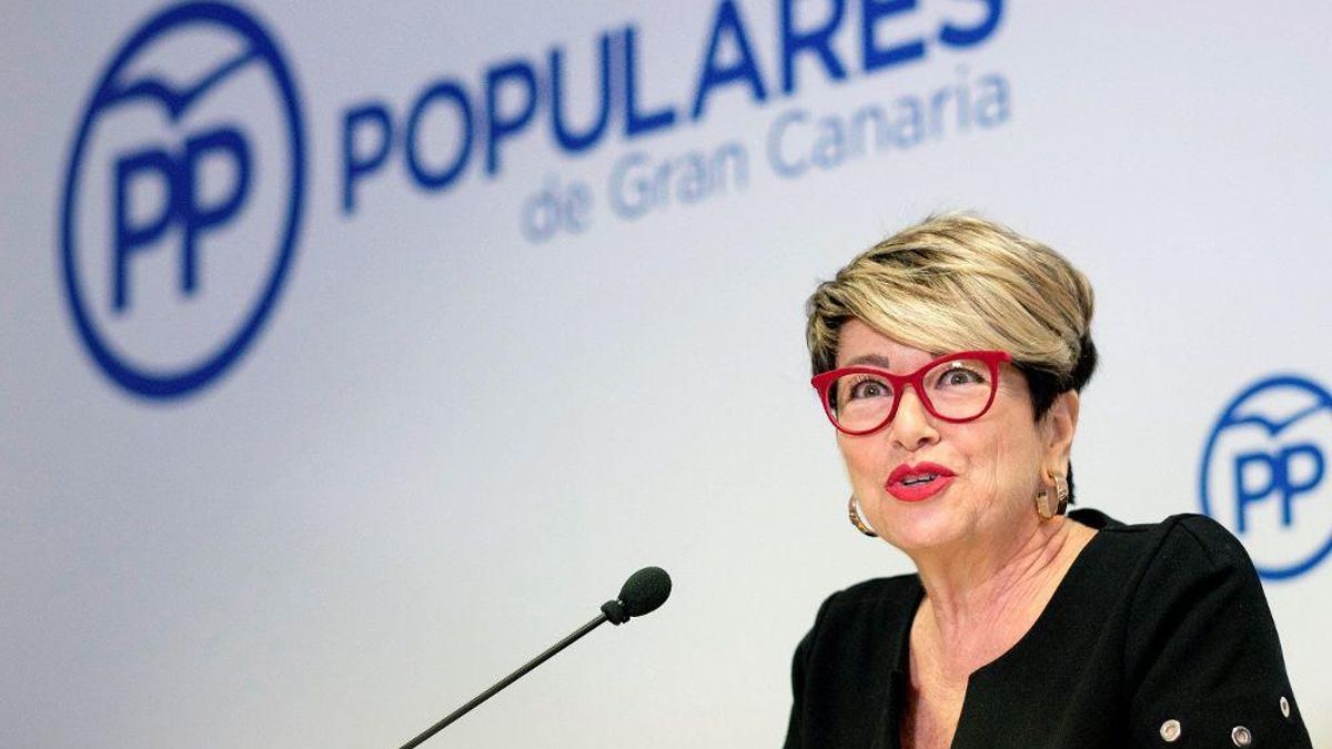 María de la Salud Gil, en una rueda de prensa del PP.