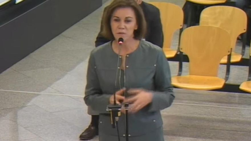 María Dolores de Cospedal, durante su declaración-