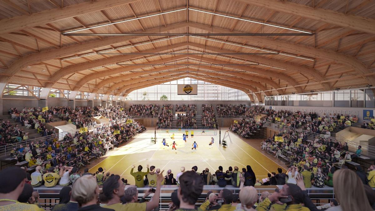 Proyecto del interior del Centro Insular Deportes.