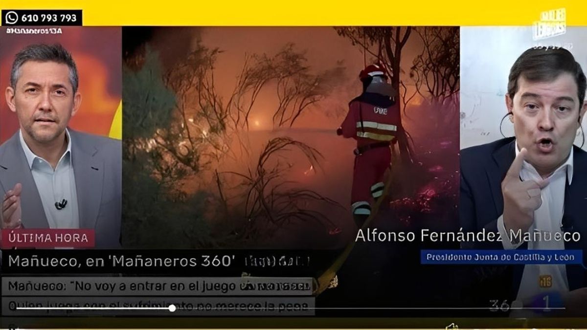 Alfonso Fernández Mañueco entrevistado en 'Mañaneros 360' de La 1 por Javier Ruiz.