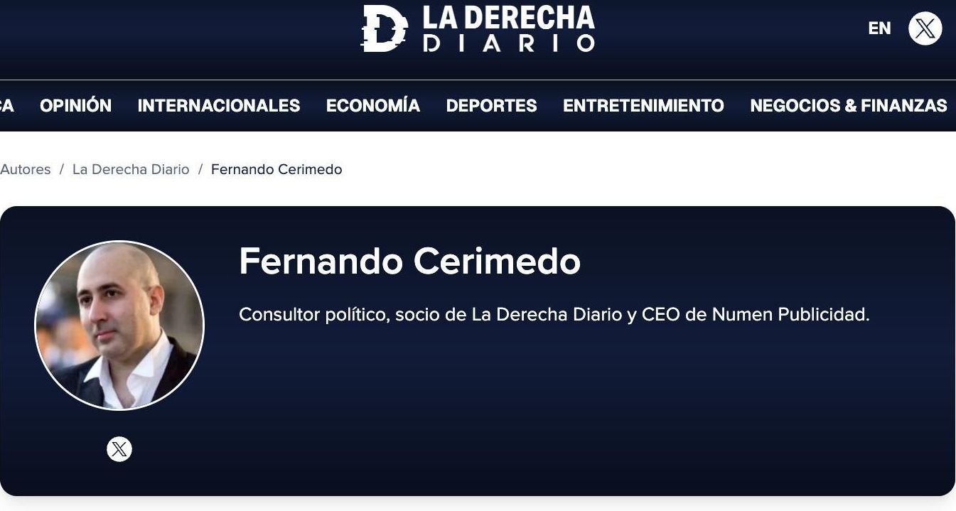 El perfil de Cerimedo, en la web de LDD.
