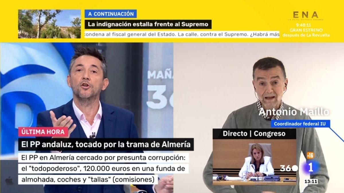 Javier Ruiz y Antonio Maíllo se enzarzan en una tensa conexión de 'Mañaneros 360'