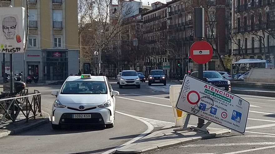 Las peatonalizaciones temporales volverán el 30 de enero a Madrid después de tres semanas de suspensión