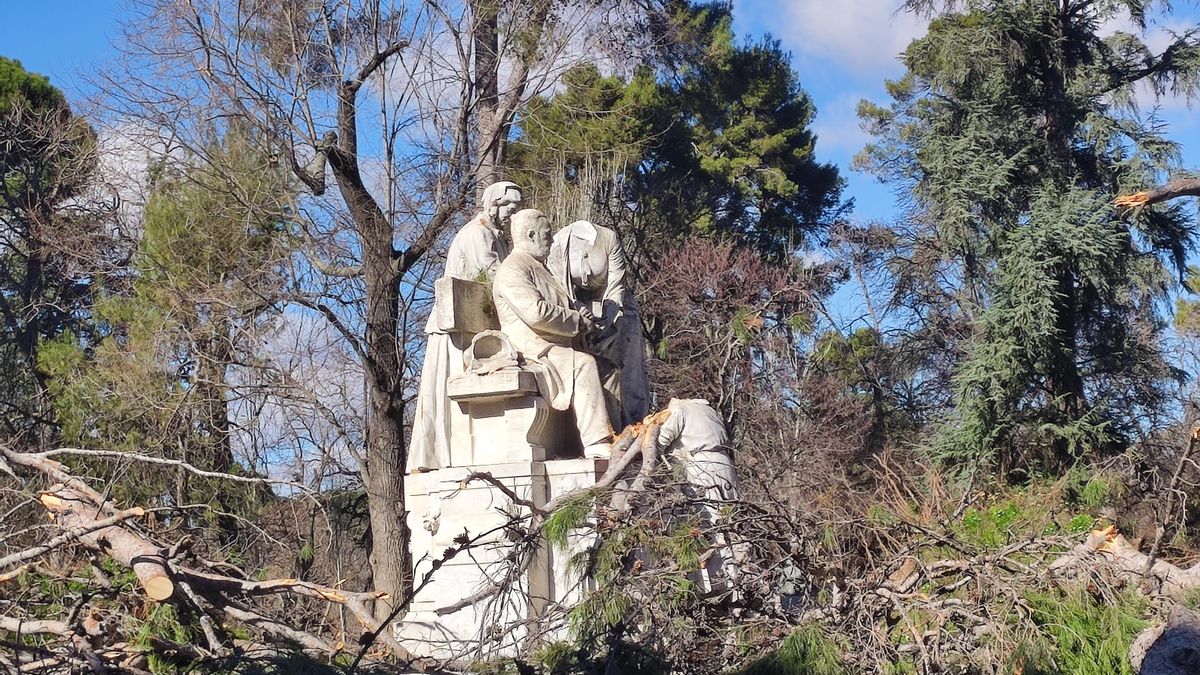 Calma tras la borrasca en el Retiro, con estatuas cercenadas y hartazgo por los cierres: "Venimos a trabajar porque no avisan"