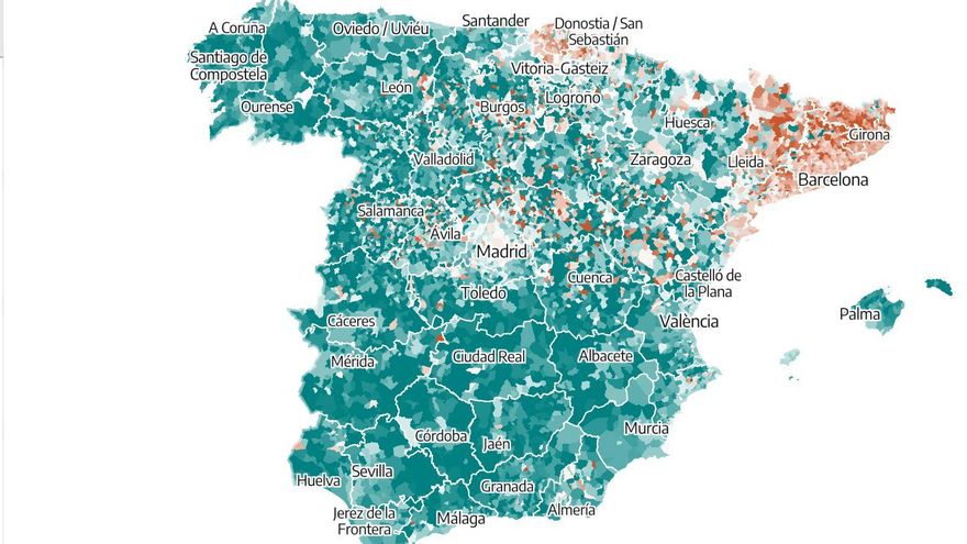Los datos de participación a las 14h, por municipios.