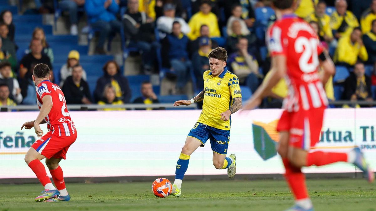 Viti durante el Las Palmas-Atlético de Madrid