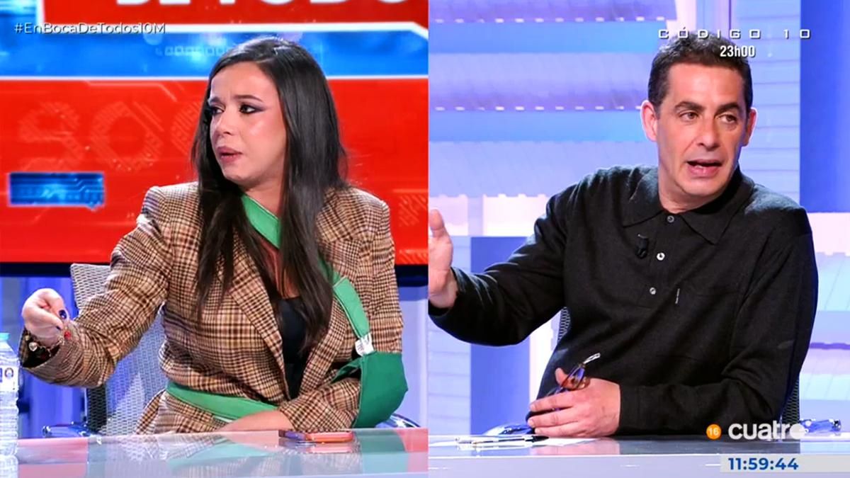 Sarah Santaolla, antes de abandonar 'En boca de todos' por las palabras de Antonio Naranjo