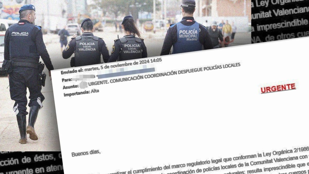 El correo que desmiente el bulo del PP en el que acusó al Gobierno de limitar la colaboración de la Policía Local en la dana