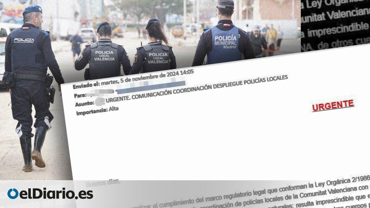 El correo que desmiente el bulo del PP en el que acusó al Gobierno de limitar la colaboración de la Policía Local en la dana