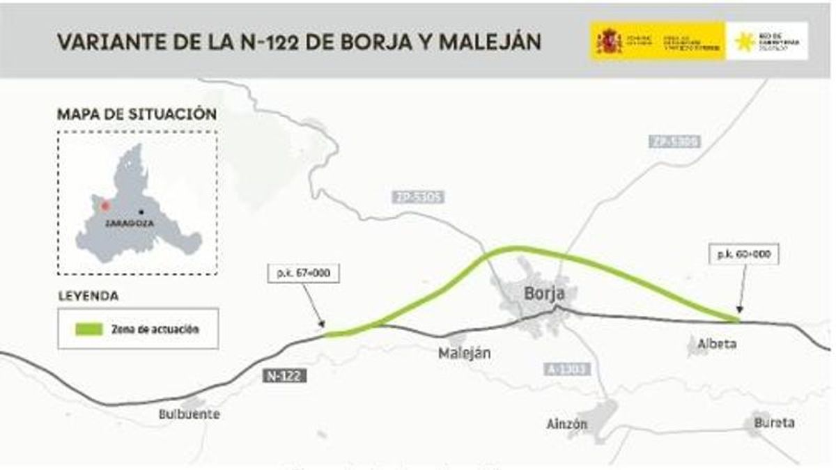 Paso clave para la variante de Borja, en la N-122: Transportes aprueba el proyecto y prevé invertir más de 70 millones