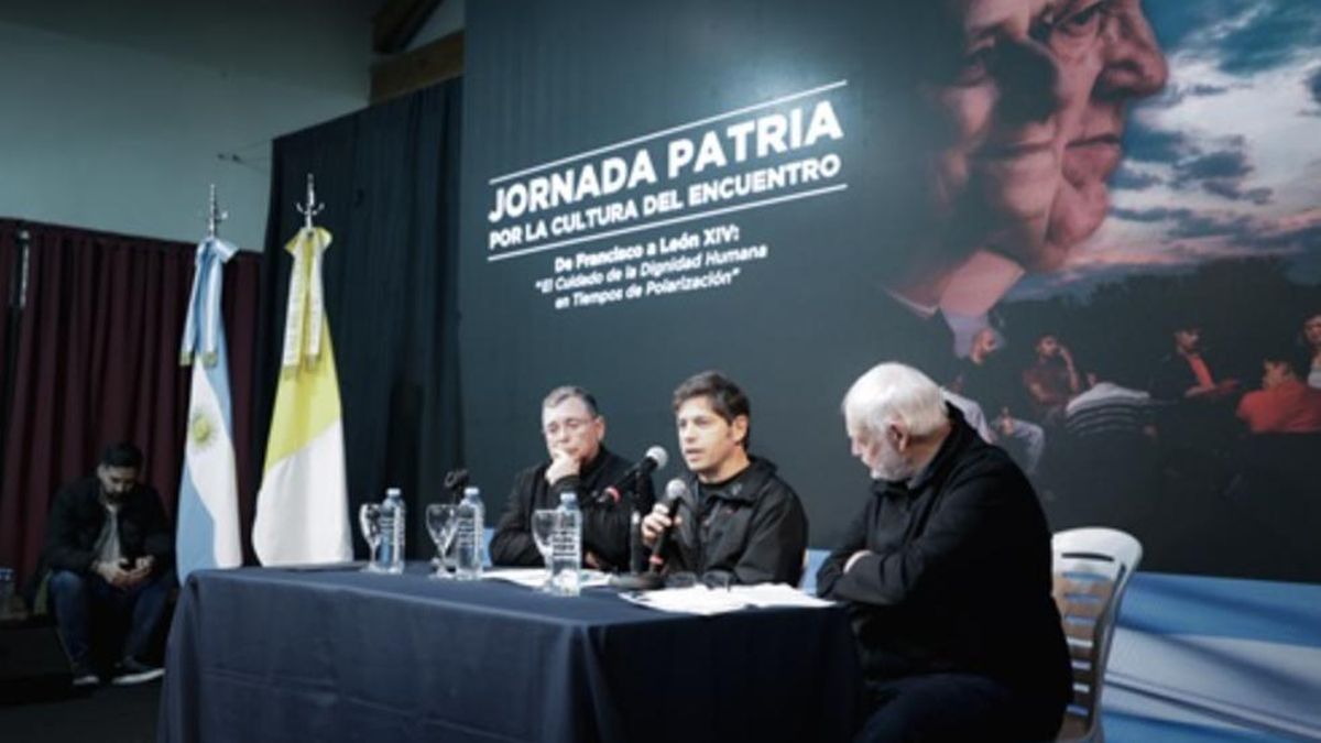 Kicillof estuvo días atrás en el Pequeño Cottolengo Don Orione, en el conurbano.