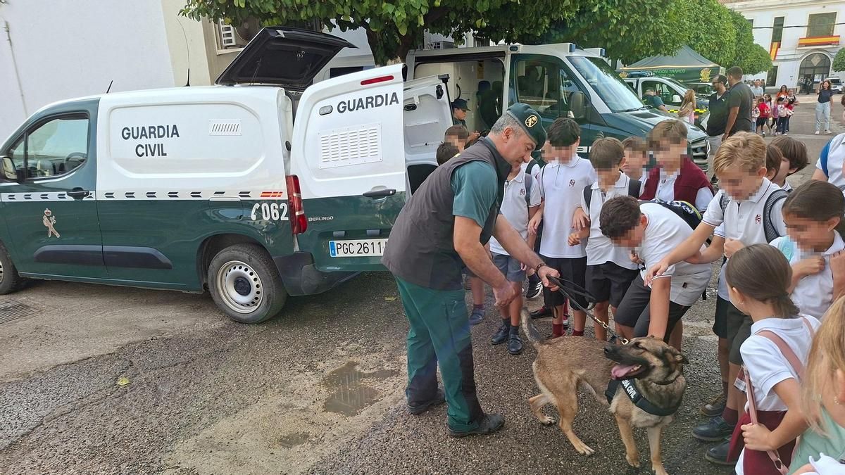 Helicópteros, drones y perros para enseñar a casi 1.000 escolares cómo trabaja la Guardia Civil