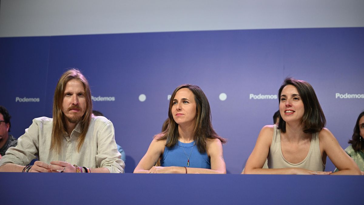 Pablo Fernández, Ione Belarra e Irene Montero.
