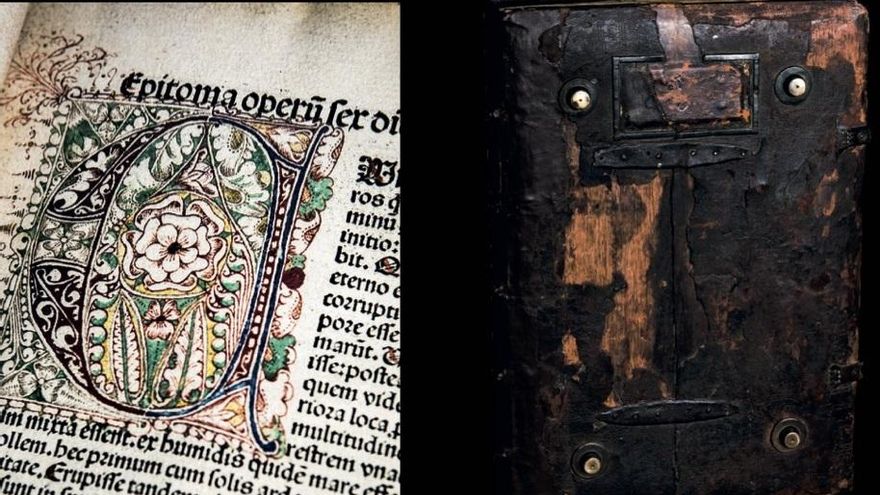 La cubierta y algunos detalles del interior del libro