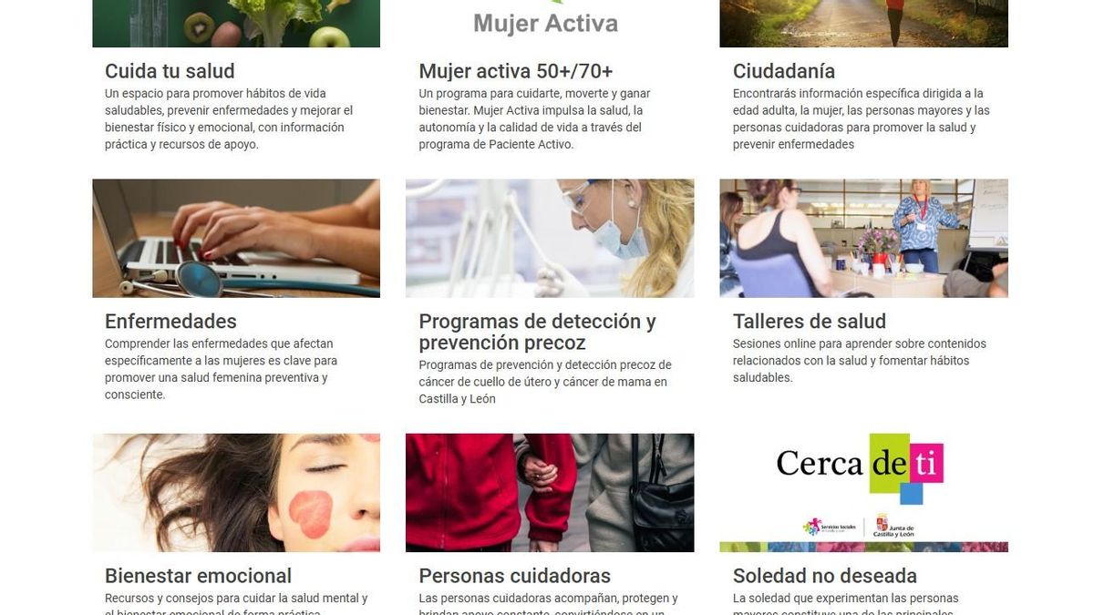 La Junta de Castilla y León monta ahora una plataforma digital para el cuidado integral de las mujeres