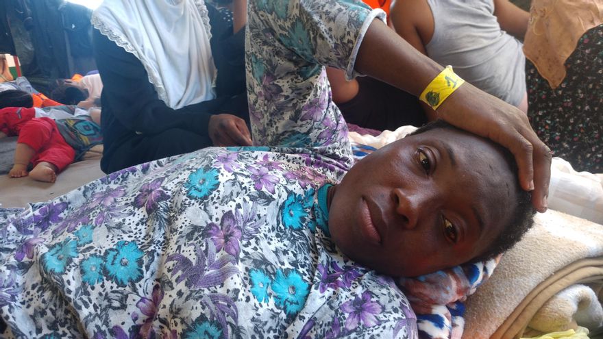 Hortensia, la mujer que tuvo que ser evacuada de emergencia