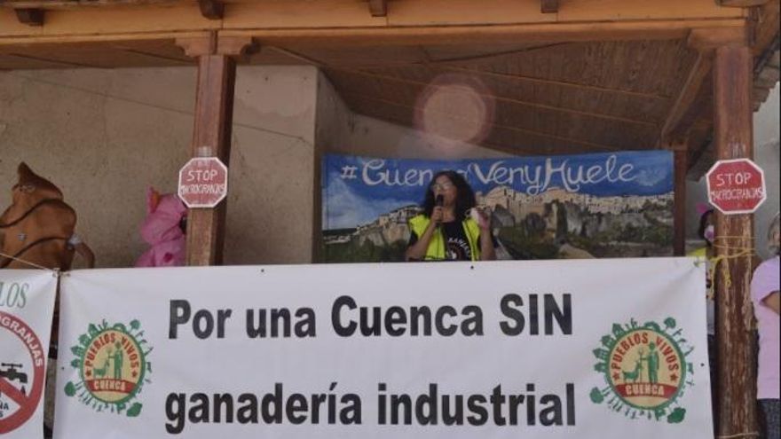Movilización contra una macrogranja porcina en Gascueña (Cuenca)
